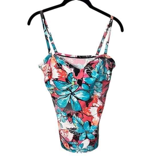 croft & barrow Tops - Croft & Barrow Floral Print Tankini Top Swimsuit Top Women's Size 12